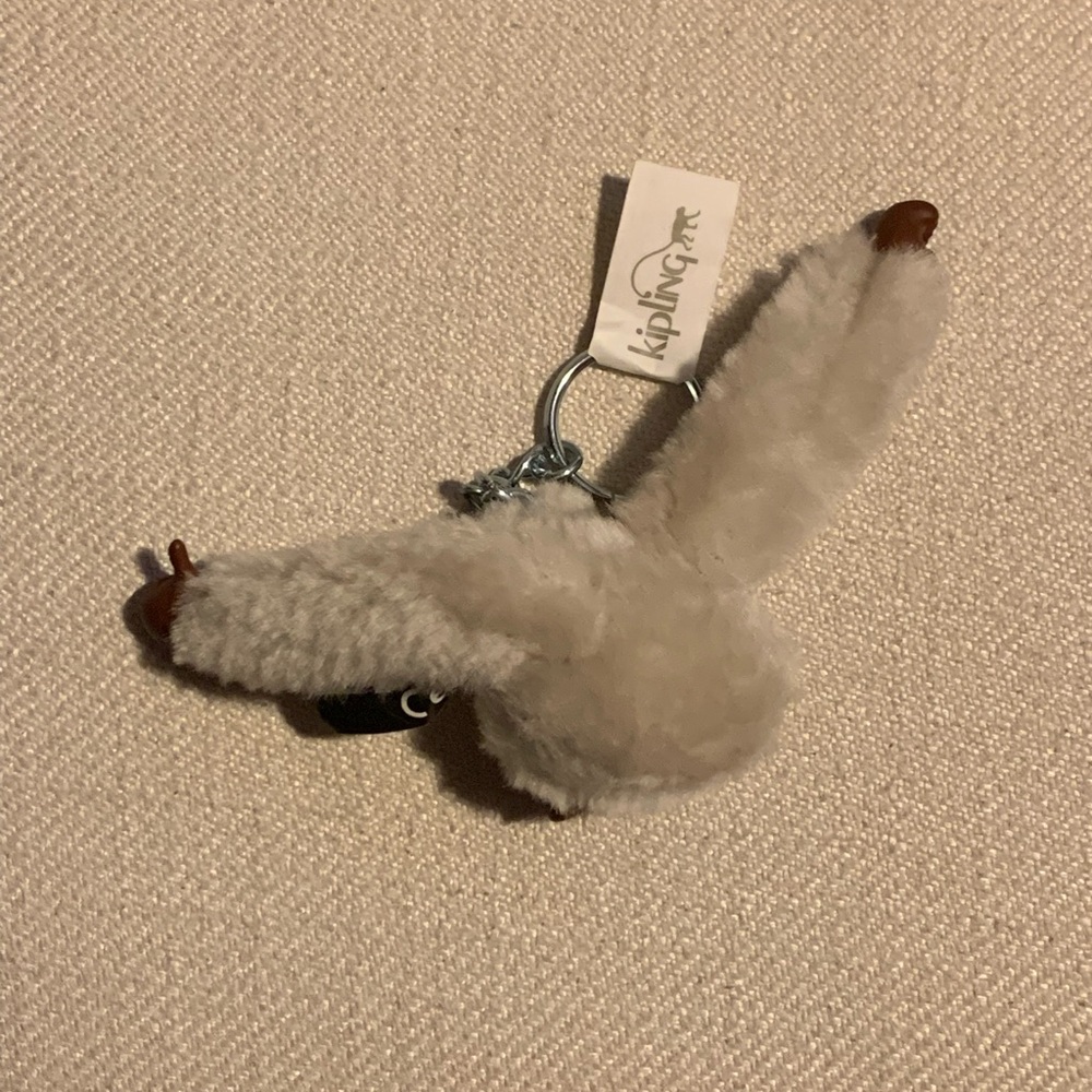 Off-White Plush Kipling Monkey Keychain - image 4